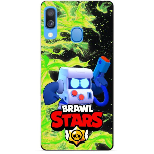 

Силиконовый бампер чехол Candy для Samsung A40 2019 Galaxy A405f с Героем Brawl Stars 8-Бит