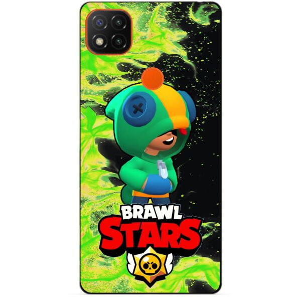 

Силиконовый бампер чехол Candy для Xiaomi Redmi 9c с Героем Бравл Старс Леон Бравл