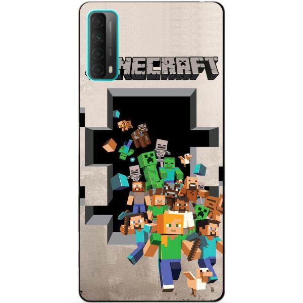 

Силиконовый бампер чехол Candy для Huawei P Smart 2021 с игрой Minecraft