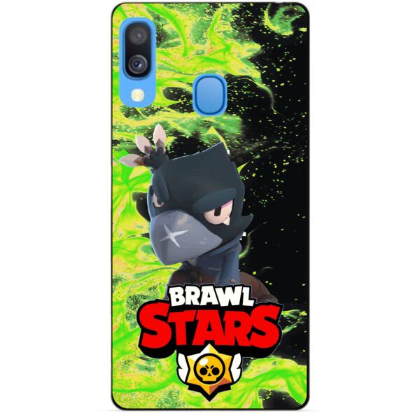 

Силиконовый бампер чехол Candy для Samsung A40 2019 Galaxy A405f с Героем Brawl Stars Ворон