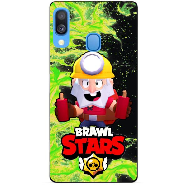 

Силиконовый бампер чехол Candy для Samsung A40 2019 Galaxy A405f с Героем Brawl Stars Динамайк