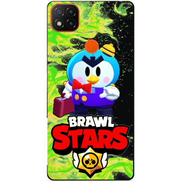 

Силиконовый бампер чехол Candy для Xiaomi Redmi 9c с Героем Бравл Старс Мистер П.