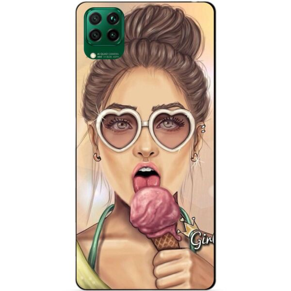 

Силиконовый чехол бампер Candy для Huawei P40 Lite с рисунком Мороженое