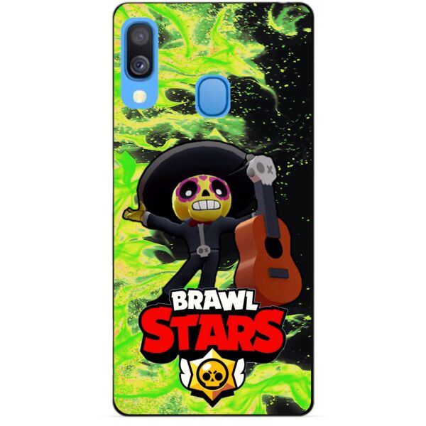 

Силиконовый бампер чехол Candy для Samsung A40 2019 Galaxy A405f с Героем Brawl Stars Поко