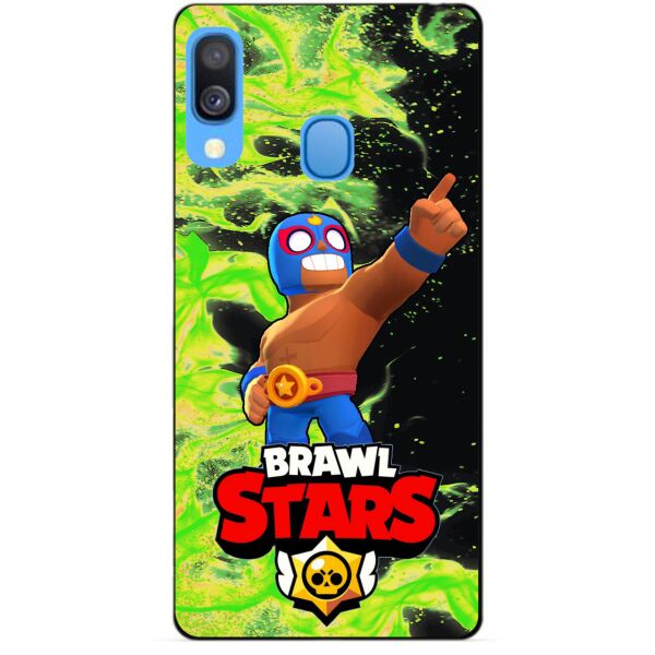 

Силиконовый бампер чехол Candy для Samsung A40 2019 Galaxy A405f с Героем Brawl Stars Эль Примо