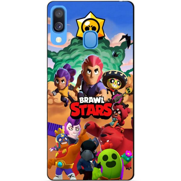 

Силиконовый бампер чехол Candy для Samsung A40 2019 Galaxy A405f с рисунком Brawl Stars