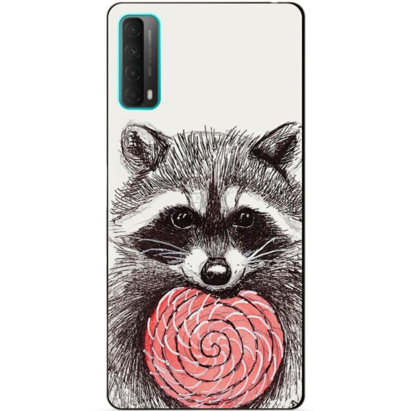 

Силиконовый бампер чехол Candy для Huawei P Smart 2021 с рисунком Енот