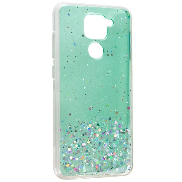 

TPU чехол Star Glitter для Xiaomi Redmi Note 9 / Redmi 10X Прозрачный / Мятный (167406)