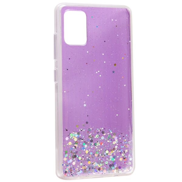 

TPU чехол Star Glitter для Samsung Galaxy A31 Прозрачный / Сиреневый (167401)