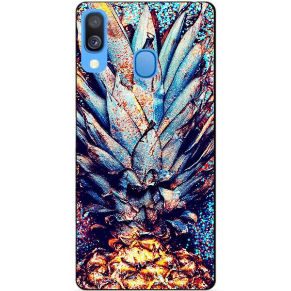 

Силиконовый бампер чехол Candy для Samsung A40 2019 Galaxy A405f с рисунком Ананас