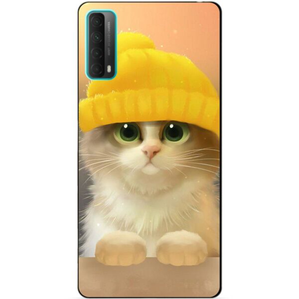 

Силиконовый бампер чехол Candy для Huawei P Smart 2021 с рисунком Котик в шапке