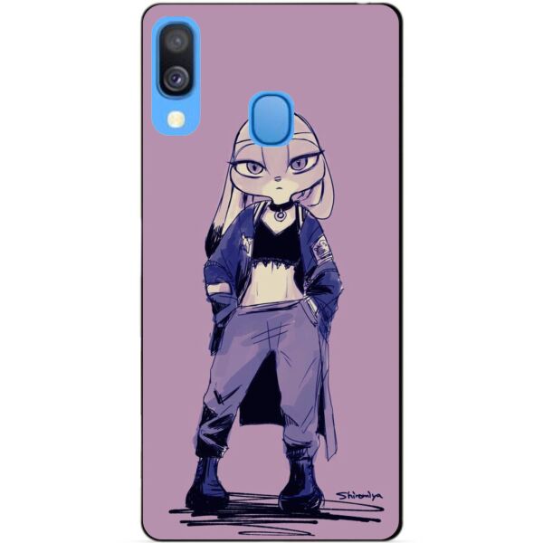 

Силиконовый бампер чехол Candy для Samsung A40 2019 Galaxy A405f с рисунком Джуди