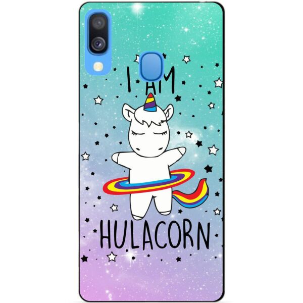 

Силиконовый бампер чехол Candy для Samsung A40 2019 Galaxy A405f с рисунком Единорог