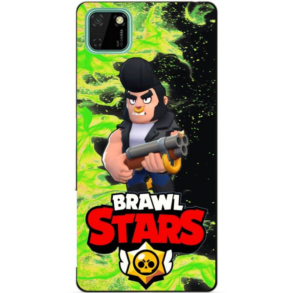 

Силиконовый чехол бампер Candy для Huawei Y5p с Героем Brawl Stars Булл