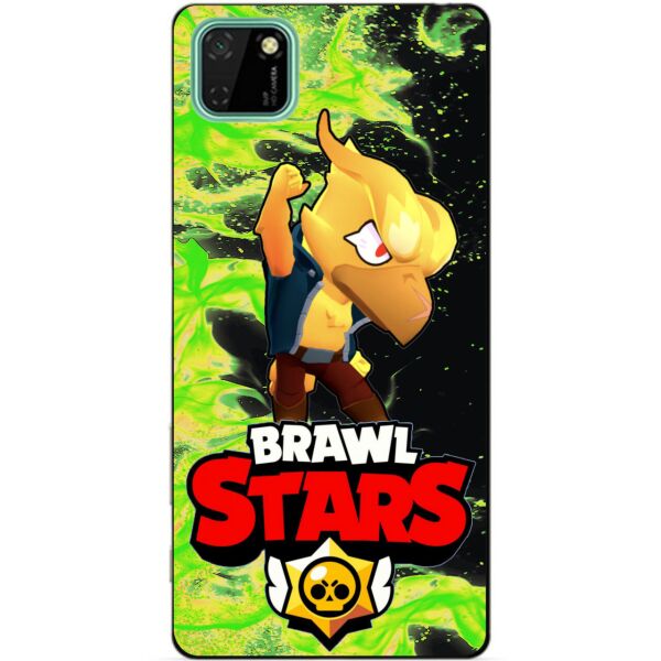 

Силиконовый чехол бампер Candy для Huawei Y5p с Героем Brawl Stars Ворон Феникс