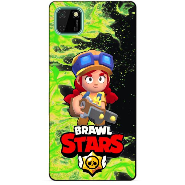 

Силиконовый чехол бампер Candy для Huawei Y5p с Героем Brawl Stars Джесси