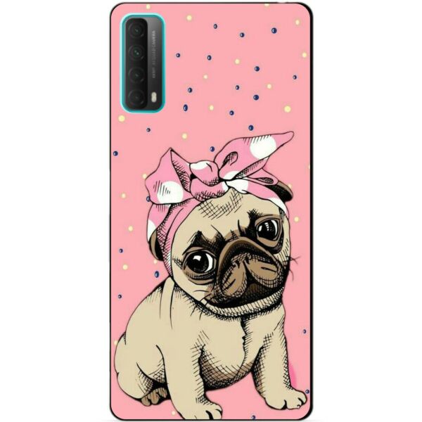 

Силиконовый бампер чехол Candy для Huawei P Smart 2021 с рисунком Мопс