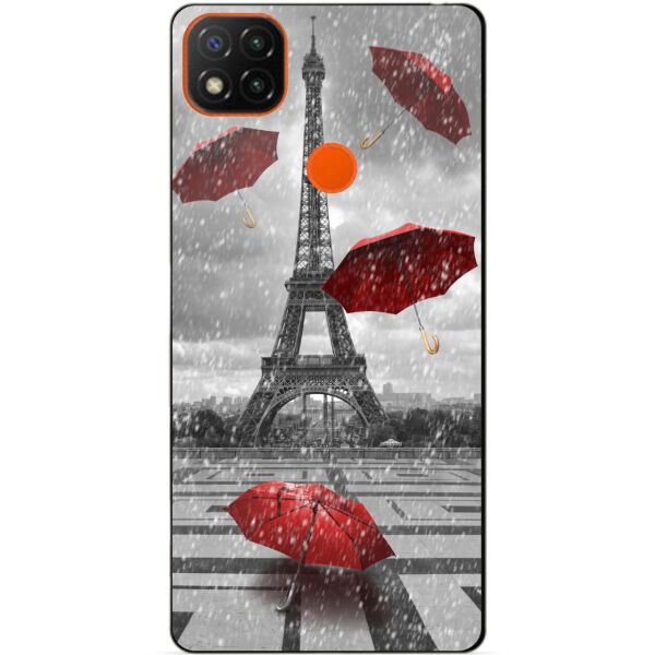 

Силиконовый бампер чехол Candy для Xiaomi Redmi 9c с рисунком Дождь в Париже