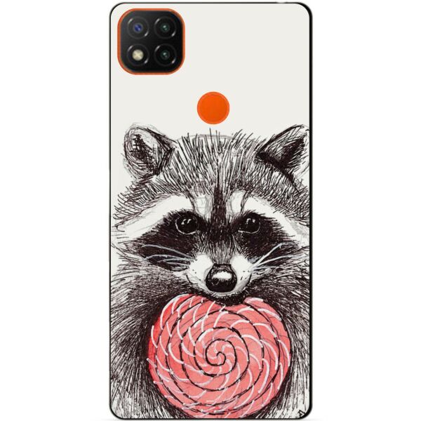 

Силиконовый бампер чехол Candy для Xiaomi Redmi 9c с рисунком Енот