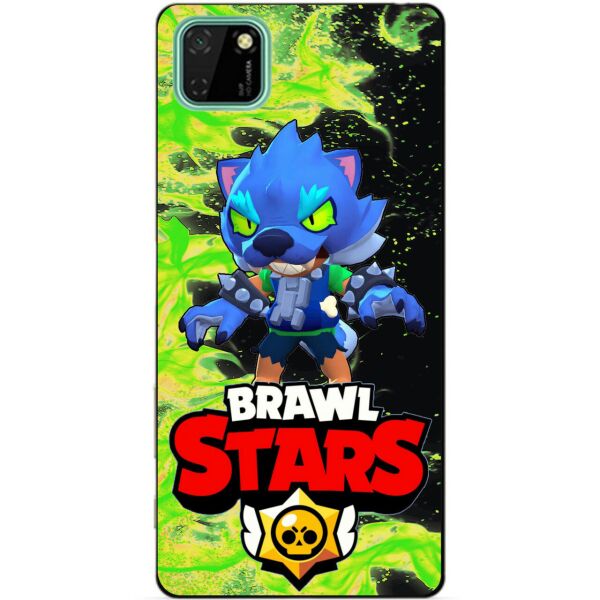 

Силиконовый чехол бампер Candy для Huawei Y5p с Героем Brawl Stars Леон оборотень