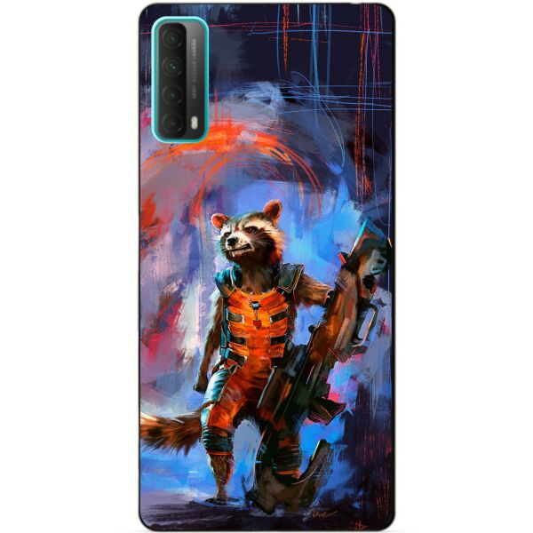 

Силиконовый бампер чехол Candy для Huawei P Smart 2021 с рисунком Реактивный енот
