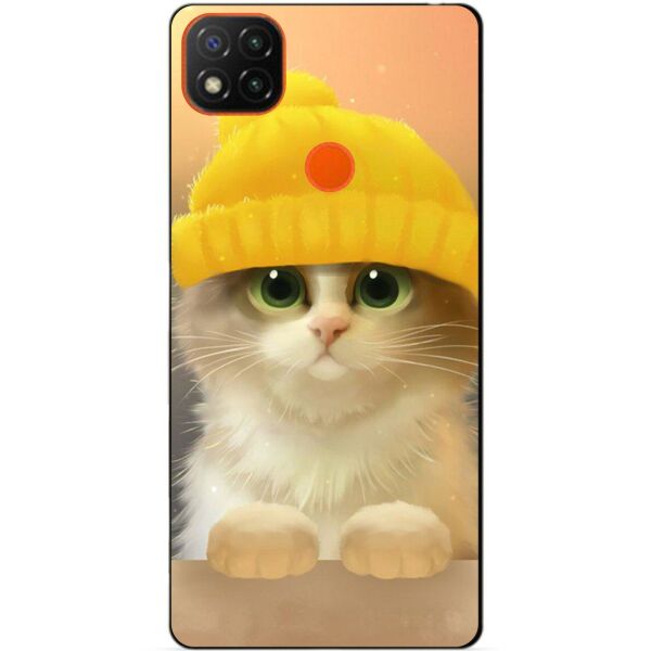 

Силиконовый бампер чехол Candy для Xiaomi Redmi 9c с рисунком Котик в шапке