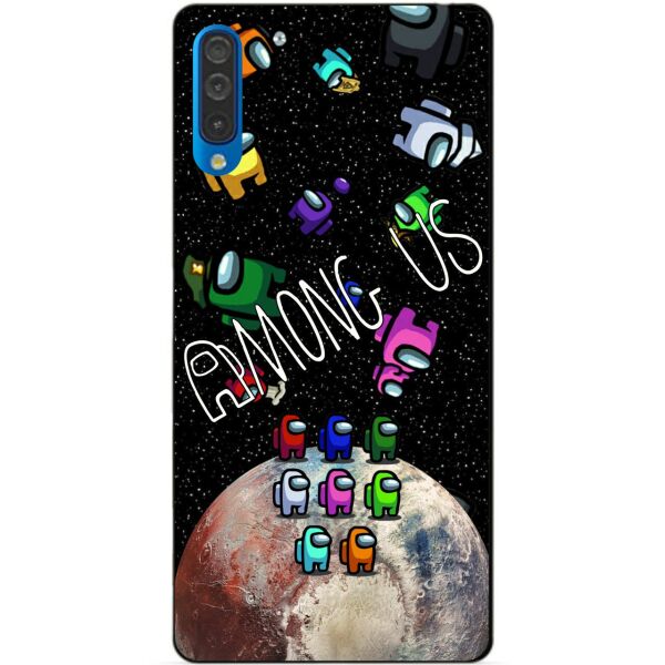 

Силиконовый бампер чехол Candy для Samsung A40 с рисунком Амонг Ас