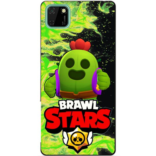 

Силиконовый чехол бампер Candy для Huawei Y5p с Героем Brawl Stars Спайк