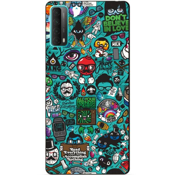 

Силиконовый бампер чехол Candy для Huawei P Smart 2021 с рисунком Стикеры