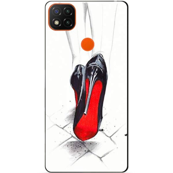 

Силиконовый бампер чехол Candy для Xiaomi Redmi 9c с рисунком Лабутены