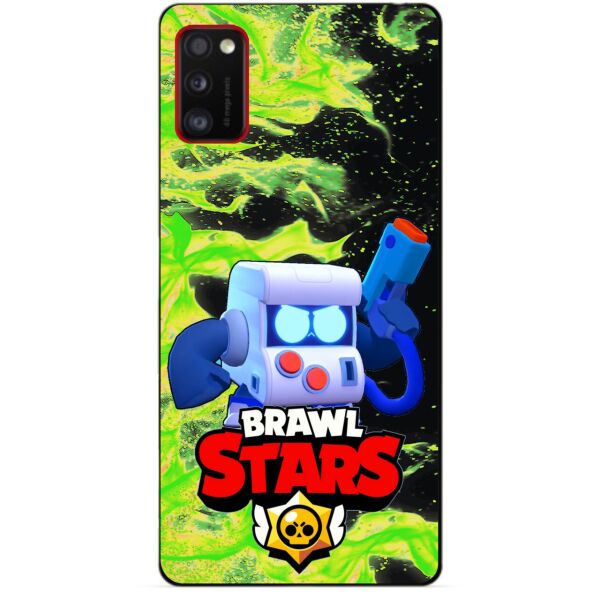 

Силиконовый бампер чехол Candy для Samsung A41 Galaxy A415f с Героем Бравл Старс 8-Бит