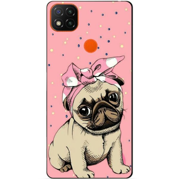

Силиконовый бампер чехол Candy для Xiaomi Redmi 9c с рисунком Мопс