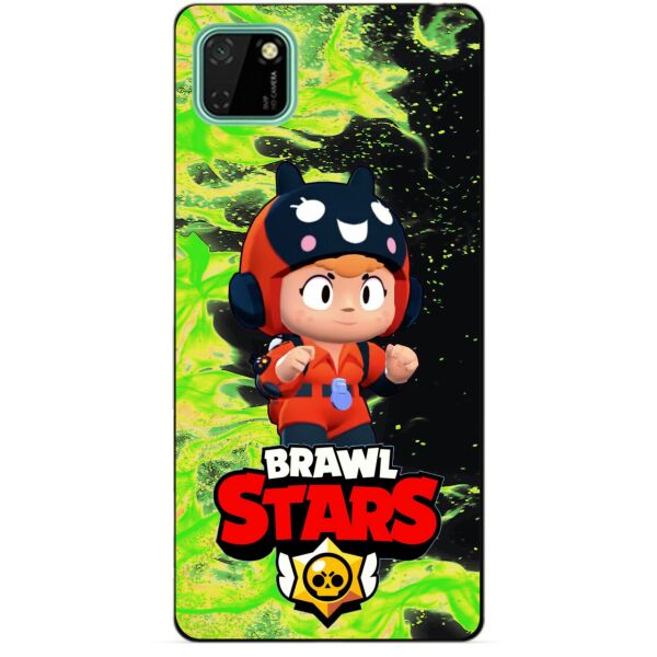 

Силиконовый чехол бампер Candy для Huawei Y5p с героем Бравл Старс Беа Снайпер
