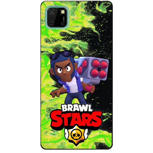 

Силиконовый чехол бампер Candy для Huawei Y5p с героем Бравл Старс Брок