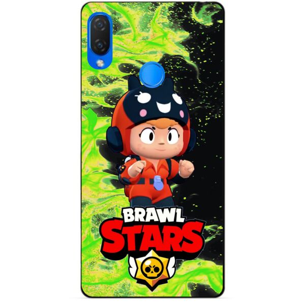 

Силиконовый бампер чехол Candy для Huawei P Smart Plus с Героем Brawl Stars Беа снайпер