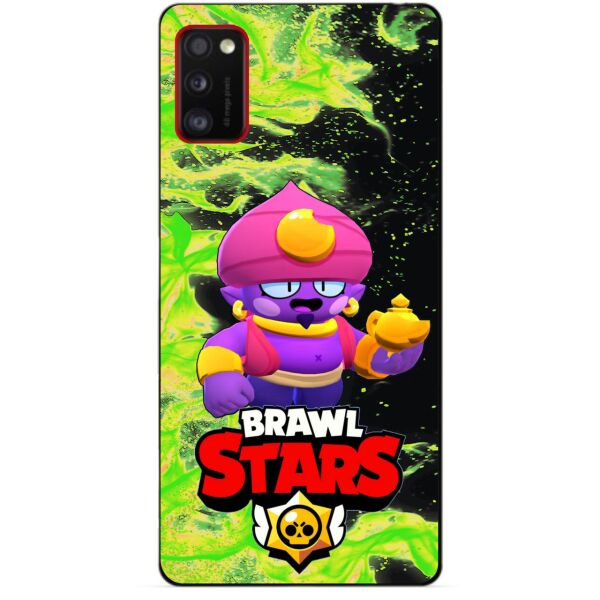 

Силиконовый бампер чехол Candy для Samsung A41 Galaxy A415f с Героем Бравл Старс Джин