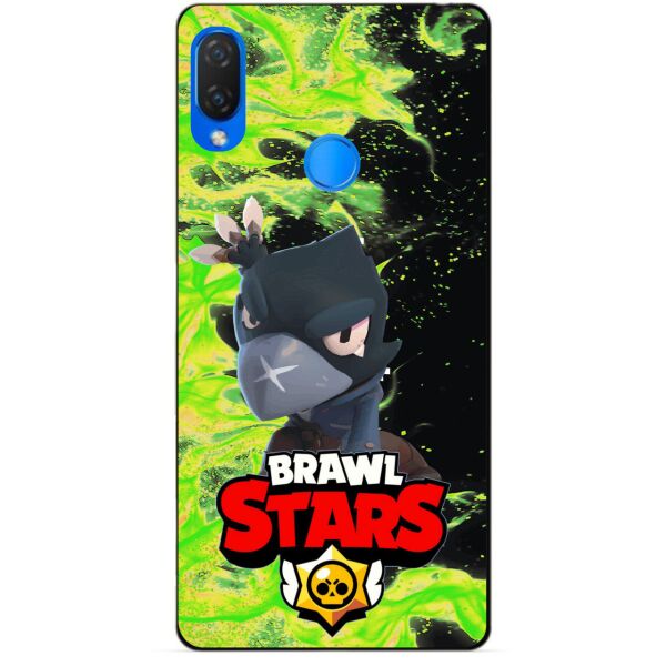 

Силиконовый бампер чехол Candy для Huawei P Smart Plus с Героем Brawl Stars Ворон