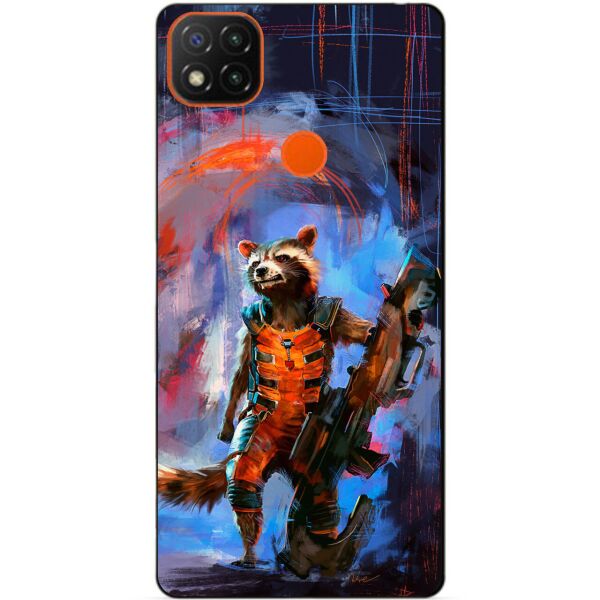 

Силиконовый бампер чехол Candy для Xiaomi Redmi 9c с рисунком Реактивный енот