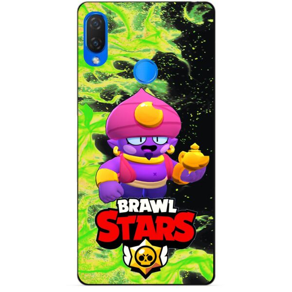 

Силиконовый бампер чехол Candy для Huawei P Smart Plus с Героем Brawl Stars Джин