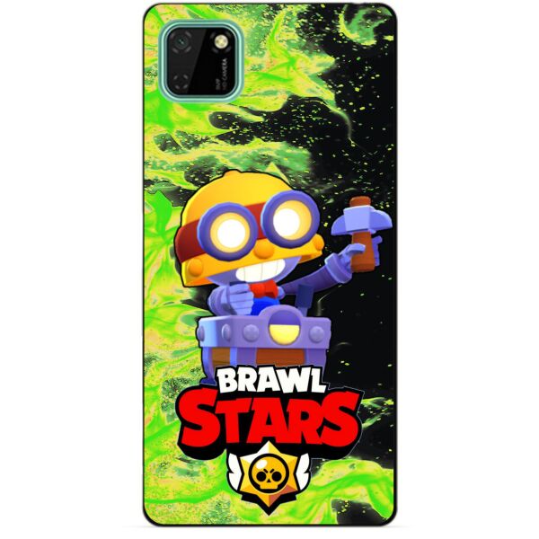 

Силиконовый чехол бампер Candy для Huawei Y5p с героем Бравл Старс Карл