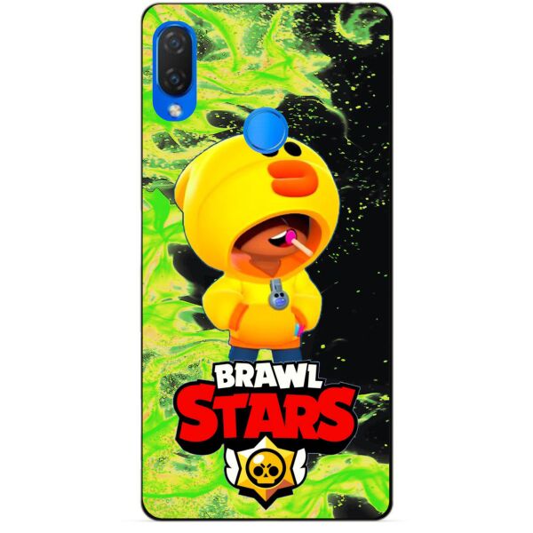 

Силиконовый бампер чехол Candy для Huawei P Smart Plus с Героем Brawl Stars Леон утка