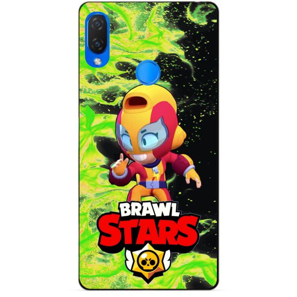 

Силиконовый бампер чехол Candy для Huawei P Smart Plus с Героем Brawl Stars Макс