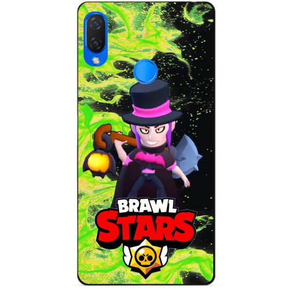 

Силиконовый бампер чехол Candy для Huawei P Smart Plus с Героем Brawl Stars Мортис