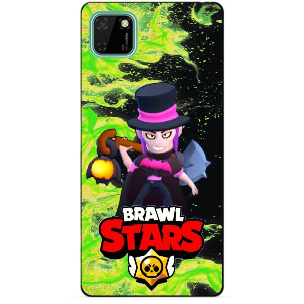 

Силиконовый чехол бампер Candy для Huawei Y5p с героем Бравл Старс Мортис