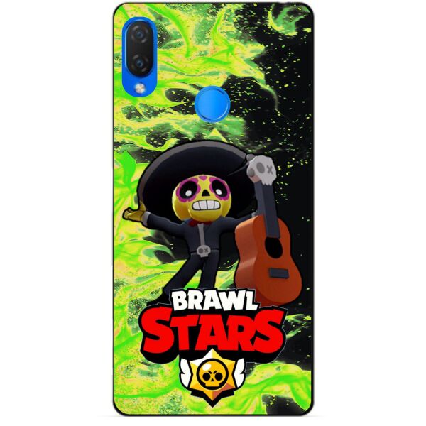 

Силиконовый бампер чехол Candy для Huawei P Smart Plus с Героем Brawl Stars Поко