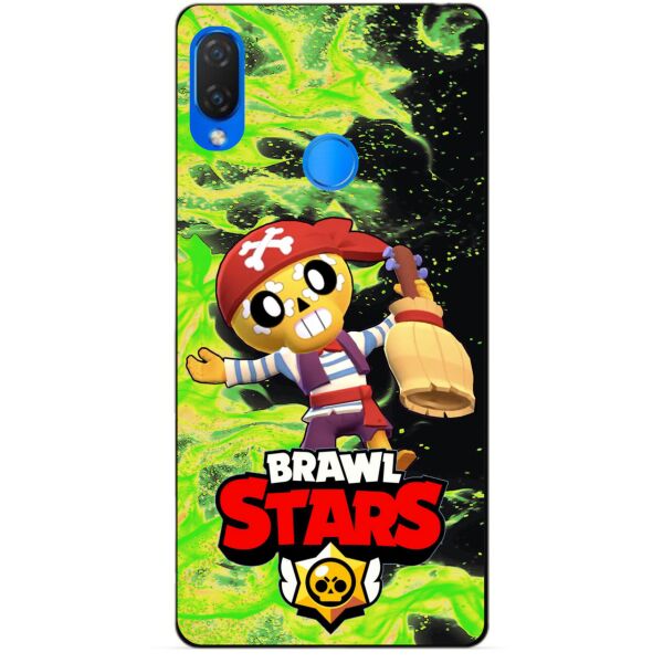 

Силиконовый бампер чехол Candy для Huawei P Smart Plus с Героем Brawl Stars Поко пират