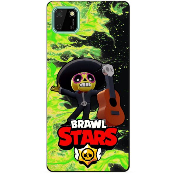 Силиконовый чехол бампер Candy для Huawei Y5p с героем Бравл Старс Поко