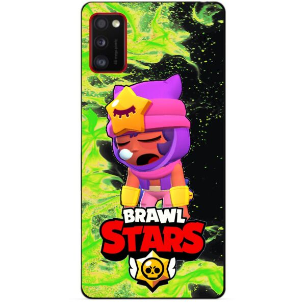 

Силиконовый бампер чехол Candy для Samsung A41 Galaxy A415f с Героем Бравл Старс Сэнди