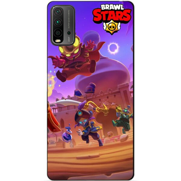 

Силиконовый бампер чехол Candy для Xiaomi Redmi 9T Бравл Старс Базар Тары Джин