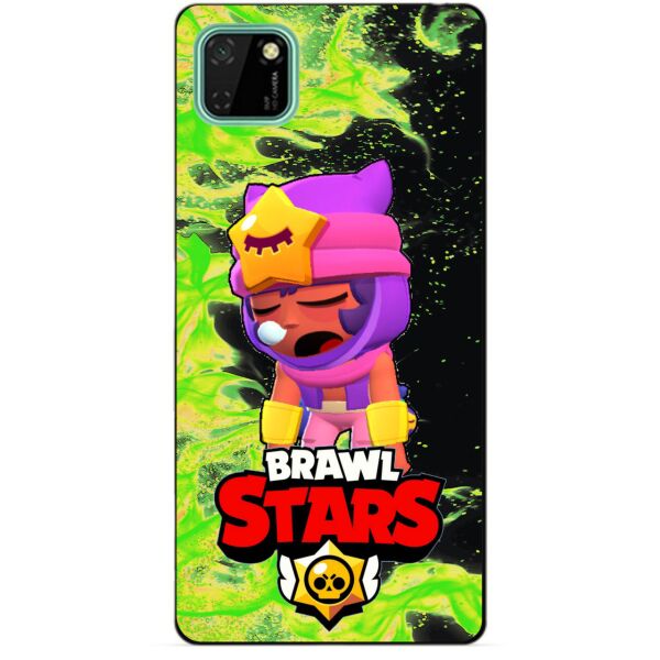 

Силиконовый чехол бампер Candy для Huawei Y5p с героем Бравл Старс Сэнди